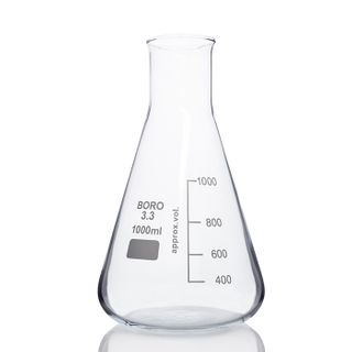 Flask Erlenmeyer Boro W/N 1,000mL LabCo - Wide Neck - Neck ID: 46mm