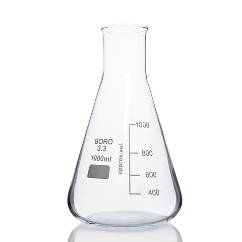 Flask Erlenmeyer Boro W/N 1,000mL LabCo - Wide Neck - Neck ID: 46mm