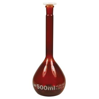 Flask Volumetric Amber 50mL