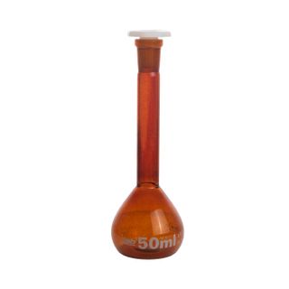 Flask Volumetric Amber 50mL
