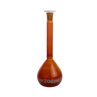 Flask Volumetric Amber 200mL
