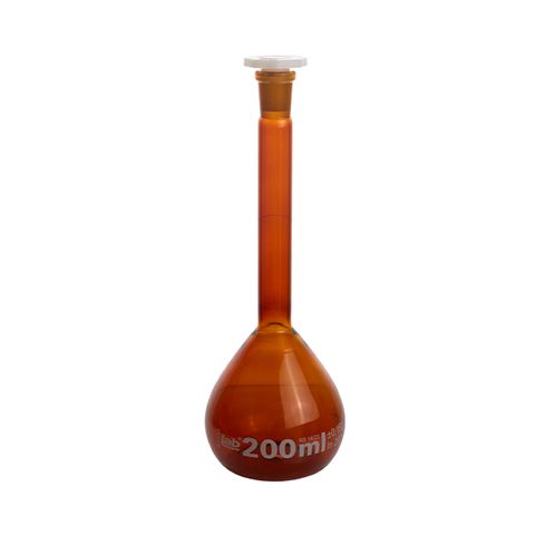 Flask Volumetric Amber 200mL