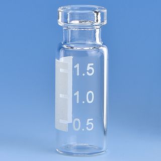 Vial 2mL Clear Crimp Cap 11mm - With Writing Patch