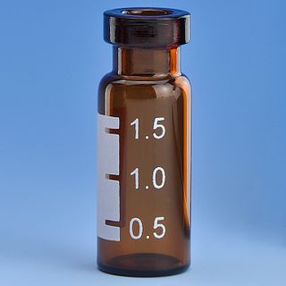 Vial 2mL Amber Crimp Cap 11mm - With Writing Patch