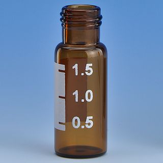 Vial Chromatography 2mL Amber Screw Cap 9mm - With Writing Patch