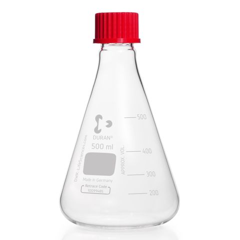 Flask Erlenmeyer Boro S/C 500mL DURAN