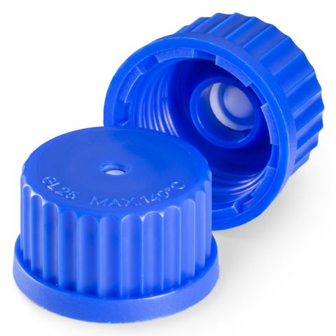 Cap Screw with Membrane PP GL25 Blue DURAN