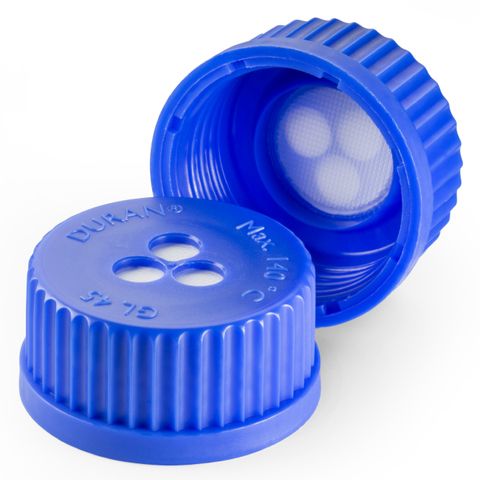 Cap Screw with Membrane PP GL45 Blue DURAN