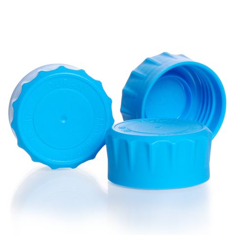 Cap Screw GL45 PP Cyan With Ergonomic Shape For Youtility Bottles DURAN