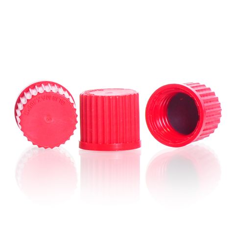 Cap Screw PBT GL18 Red DURAN - PTFE Coated Silicone Seal