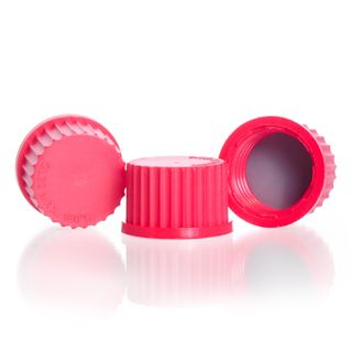 Cap Screw PBT GL32 Red DURAN - PTFE Coated Silicone Seal