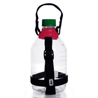 Duran 1 Liter GL45 Lab Glass Bottle, Plastic Coated, w/ Stock Screw Cap &  Pour Ring