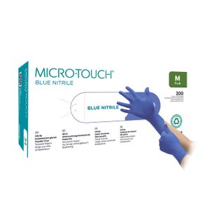 Glove Nitrile MICROTOUCH Blue Large