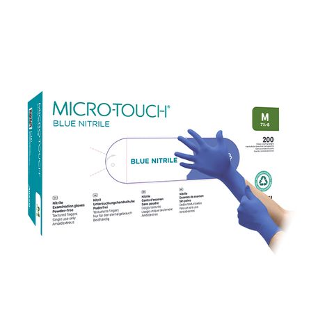 Glove Nitrile MICROTOUCH Blue Large