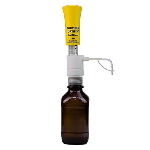 Dispenser Bottle Top OPTIFIX Basic 10-50mL - 1mL Graduations