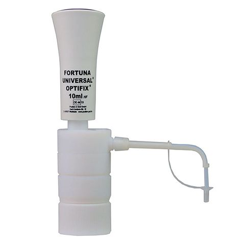 Dispenser Bottle Top OPTIFIX HF 2-10mL - For use with Hydrofluoric Acid - 0.2mL Graduation