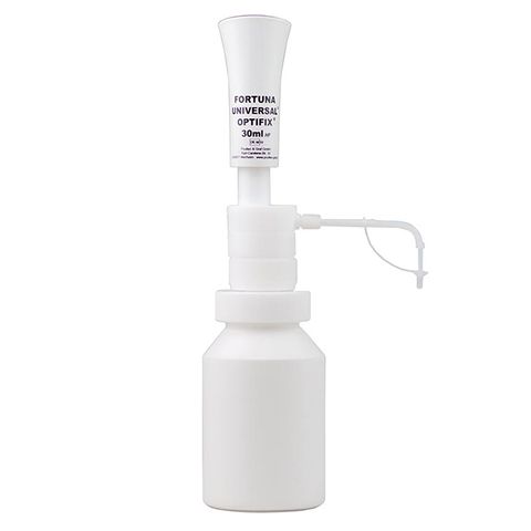 Dispenser Bottle Top OPTIFIX HF 6-30mL - For use with Hydrofluoric Acid - 0.5mL Graduation
