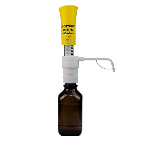 Dispenser Bottle Top OPTIFIX Safety 20-100mL - 2mL Graduations