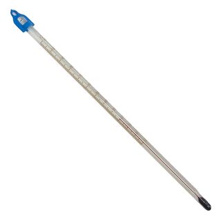 Thermometer R/S -10/110c x 1c 205mm - Red Spirit - White Back - Total Immersion