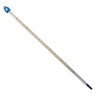 Thermometer B/S -10/200c x 1c 305mm - Blue Spirit - White Back - Total Immersion