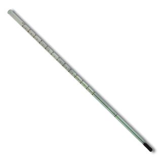Thermometer G/S -10/110c x 1c 200mm - Triangle shaped end to prevent rolling - Blue Spirit - White Back - Partial Immersion (76mm)
