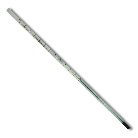 Thermometer G/S -10/110c x 1c 200mm - Triangle shaped end to prevent rolling - Blue Spirit - White Back - Partial Immersion (76mm)