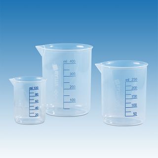 Beaker Low Form PP 50mL - Blue Graduations