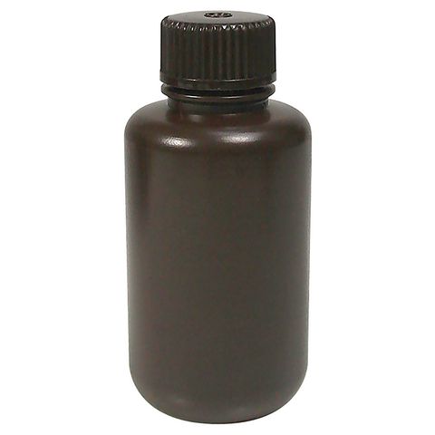 Bottle Round HDPE N/N 100mL Amber