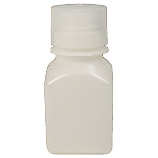 Bottle Square HDPE N/N 100mL White