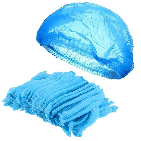 Hairnet Crimped Disposable Blue 53cm (21 Inch)