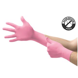 Glove Nitrile MICROTOUCH Nitrafree Pink Medium