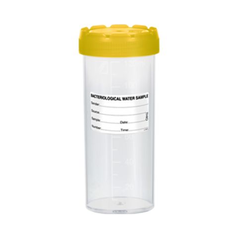 Container PP 120mL Sodium Thiosulphate Dosed, Labelled, Sterile