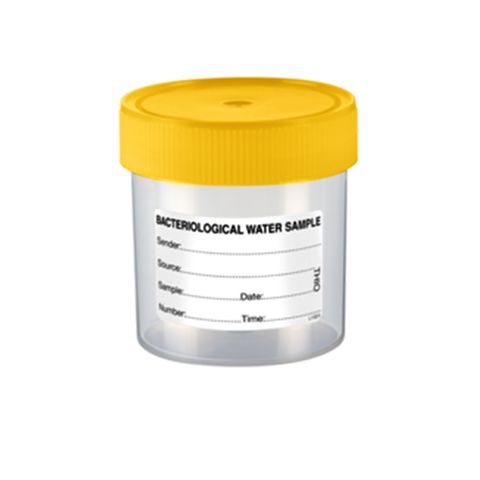 Container PS 250mL Sodium Thiosulphate Dosed, Labelled, Sterile