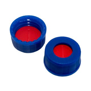 Cap Screw 9mm PTFE/Silicone/PTFE Lined - Blue - PP