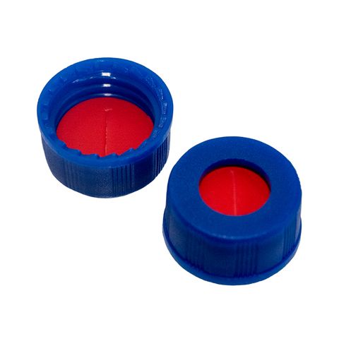 Cap Screw 9mm PTFE/Silicone/PTFE Lined - Blue - PP