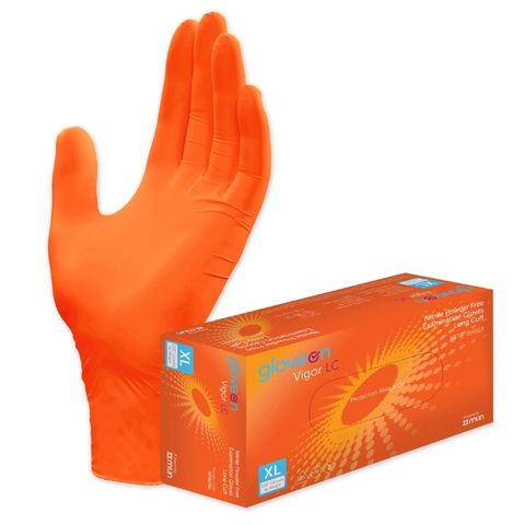 Glove Nitrile VIGOR LC Orange Medium