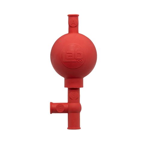 Pipette Filler 3 Valve - Red Rubber