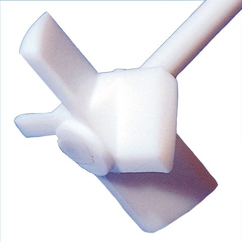 Stirrer Paddle PTFE 4 Blade 70mm Dia - Overall Length 650mm - Shaft Diameter 10mm