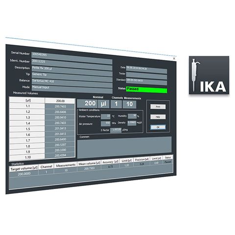 Pipette Calibration Software IKA
