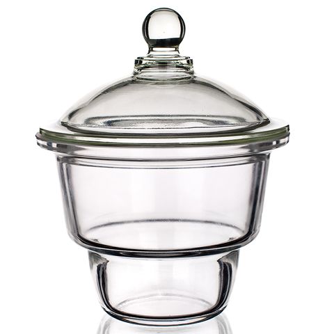 Desiccator Set Boro Plain 250mm SIMAX - Plain Lid with Glass Knob