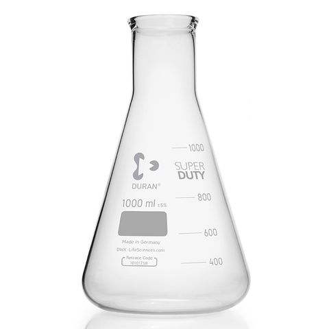 Flask Erlenmeyer Heavy Duty W/N 1,000mL DURAN