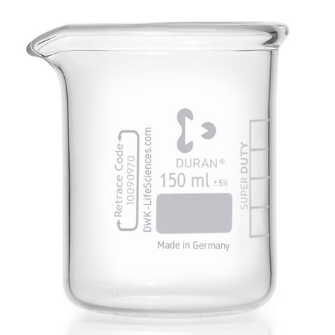 Beaker Low Form Super Duty 150mL DURAN