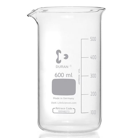 Beaker Tall Form Boro 600mL DURAN