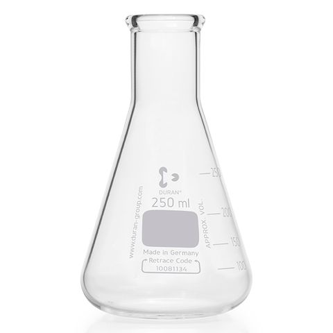 Flask Erlenmeyer Heavy Duty N/N 250mL DURAN