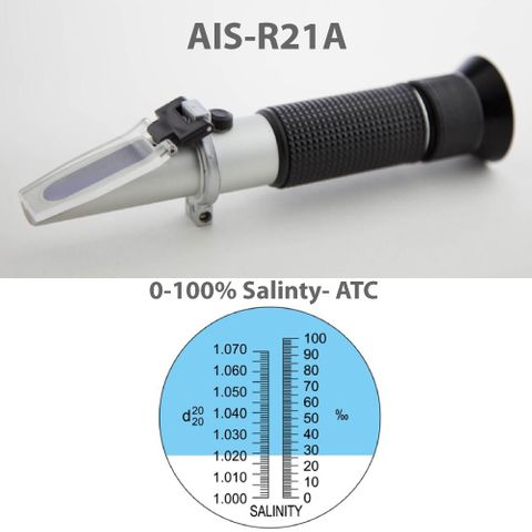 REFRACTOMETER SALINITY/ATC 0-100%