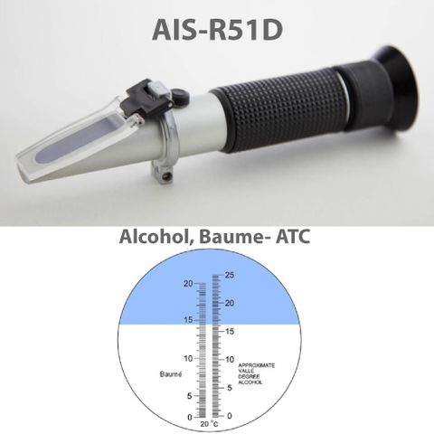 REFRACTOMETER ALCOHOL/BAUME/ATC