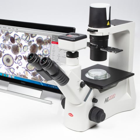 MOTIC AE-2000T  Inverted Tri Microscope PL PH 20x