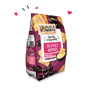 Michel & Augustin Crackers with Black Olive 125g