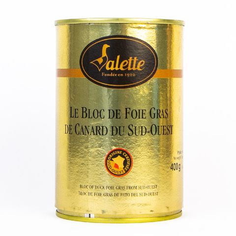 Bloc de foie gras de canard du SudOuest avec morceaux, lyre intégrée -  Casino - 285 g