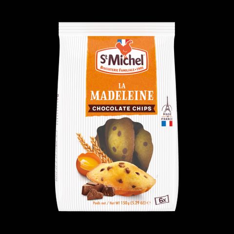 St Michel Madeleine Choco Chips 150g Individual Wrap